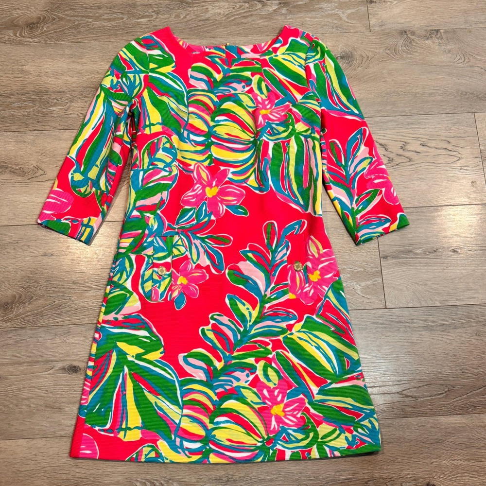 Lilly Pulitzer Pink Multi Tropical Print Mini Dress
